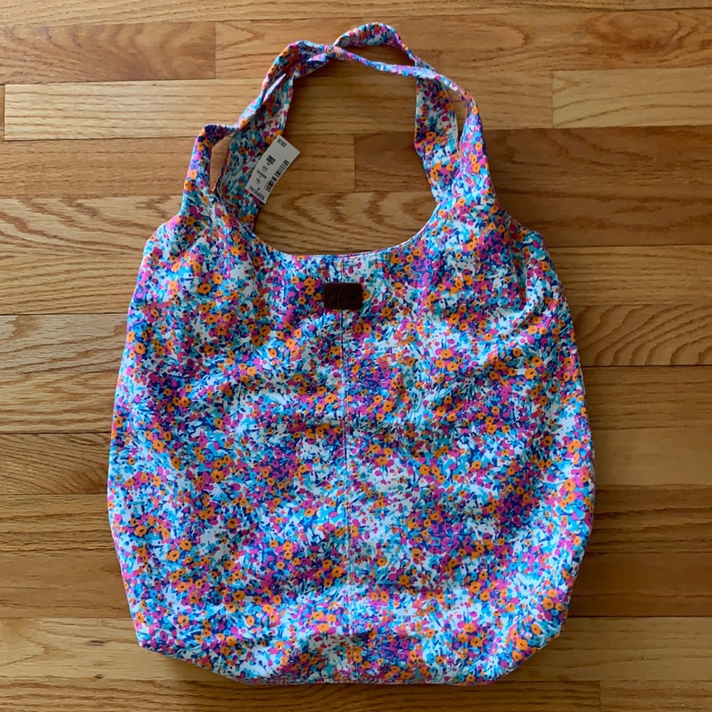 Aeropostale Cotton Tote Bag, NWT, floral print
